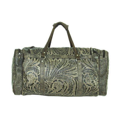 American West Classic Travel Zip Around Duffle Bag With Front Pouch And Side Zipper Pockets