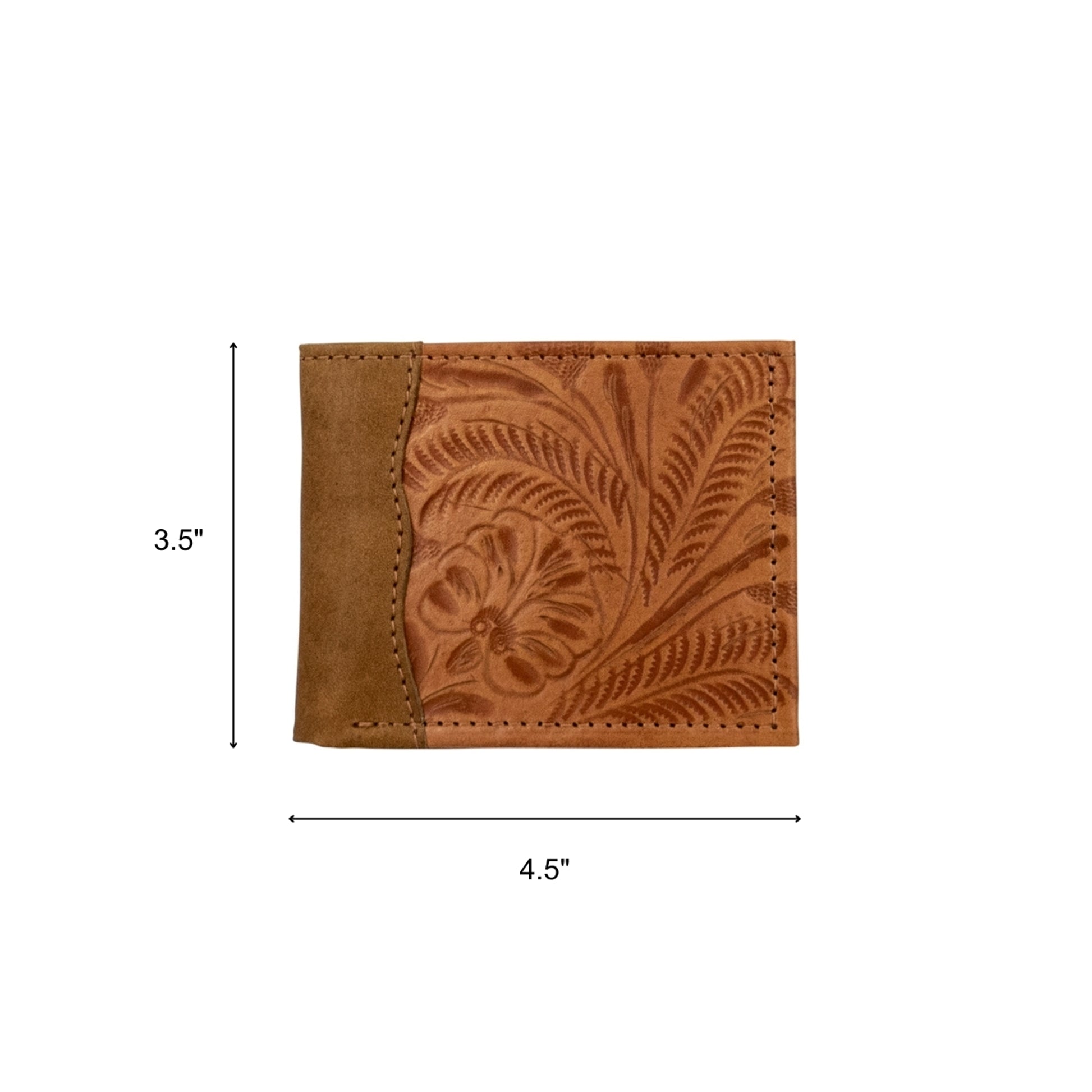 American West Waxed Leather Mens Bi-Fold Wallet