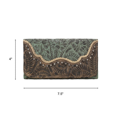 American West Saddle Ridge Ladies Tri-Fold Wallet