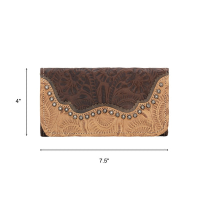 American West Saddle Ridge Ladies Tri-Fold Wallet