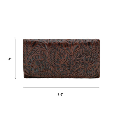 American West Ladies Tri-Fold Wallet