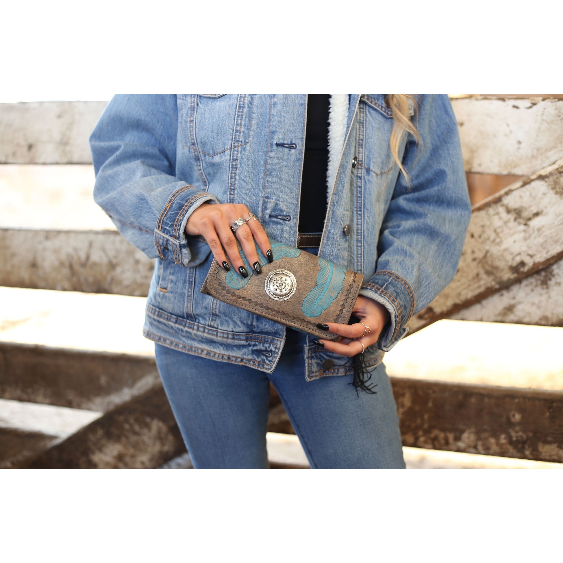 American West Sacred Bird Tri-Fold Wallet