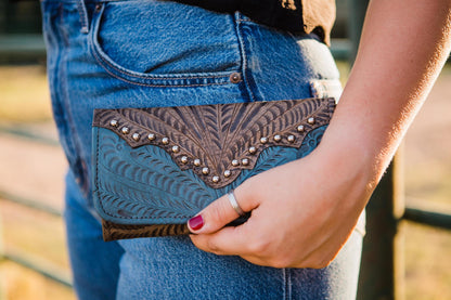 American West Ladies Annie's Secret Tri-Fold Wallet