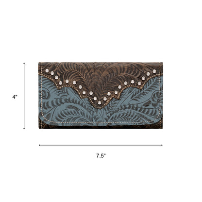 American West Ladies Annie's Secret Tri-Fold Wallet