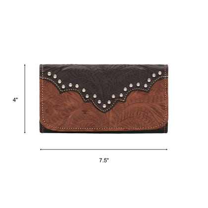 American West Ladies Annie's Secret Tri-Fold Wallet
