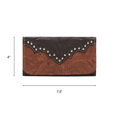 American West Ladies Annie's Secret Tri-Fold Wallet