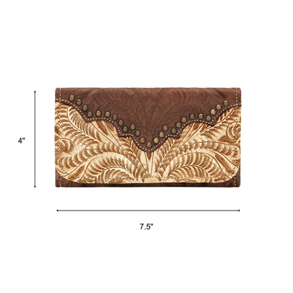 American West Ladies Annie's Secret Tri-Fold Wallet
