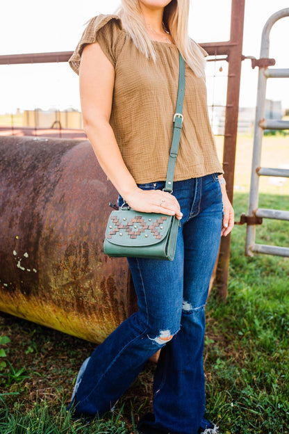 American West Tribal Weave Crossbody Bag/Wallet