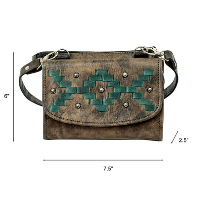 American West Tribal Weave Crossbody Bag/Wallet