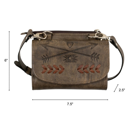 American West Friendship Arrows Small Crossbody Bag/Wallet