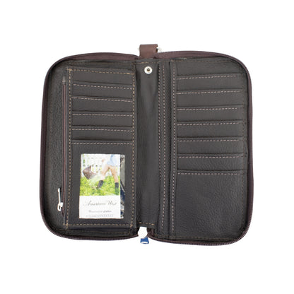 American West Cowtown Zip-Around Wallet