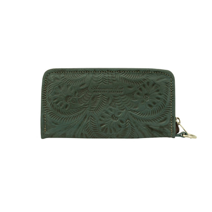 American West Ladies Zip-Around Wallet with Wrist Strap