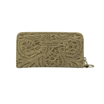 American West Ladies Zip-Around Wallet with Wrist Strap