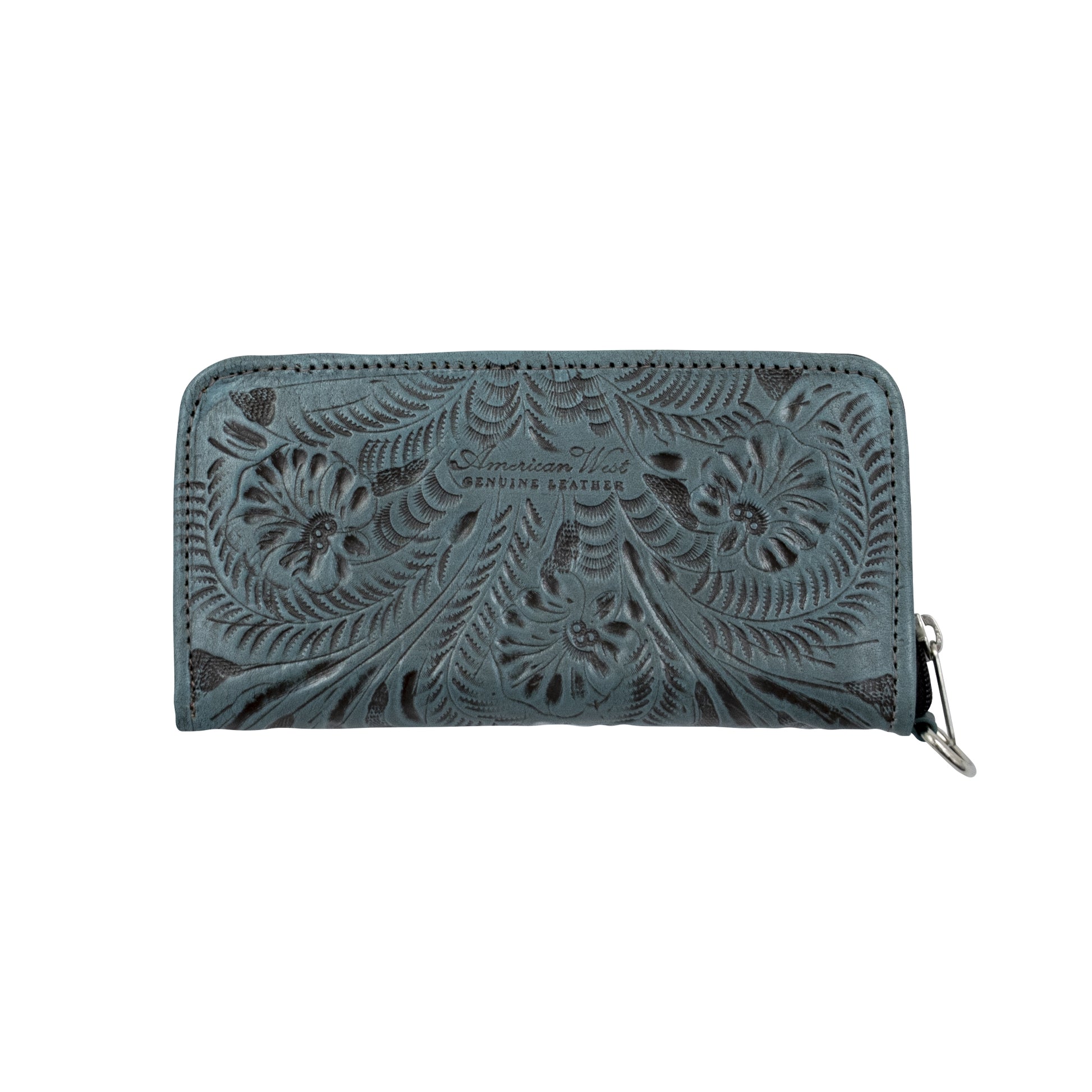 American West Ladies Zip-Around Wallet with Wrist Strap