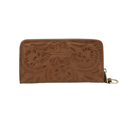 American West Ladies Zip-Around Wallet with Wrist Strap