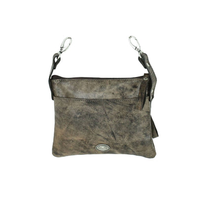 American West Cowtown Trail Rider Crossbody/Hip Bag with Hair-On Hide