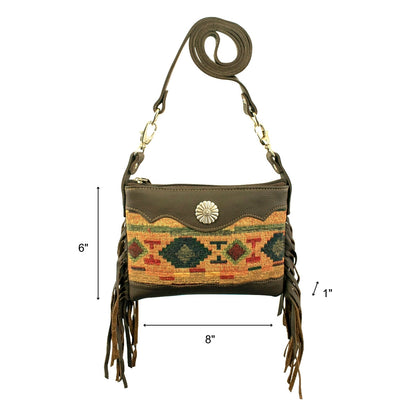 American West Santa Fe Woven Tapestry Trail Rider Crossbody/Hip Bag