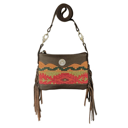American West Santa Fe Woven Tapestry Trail Rider Crossbody/Hip Bag