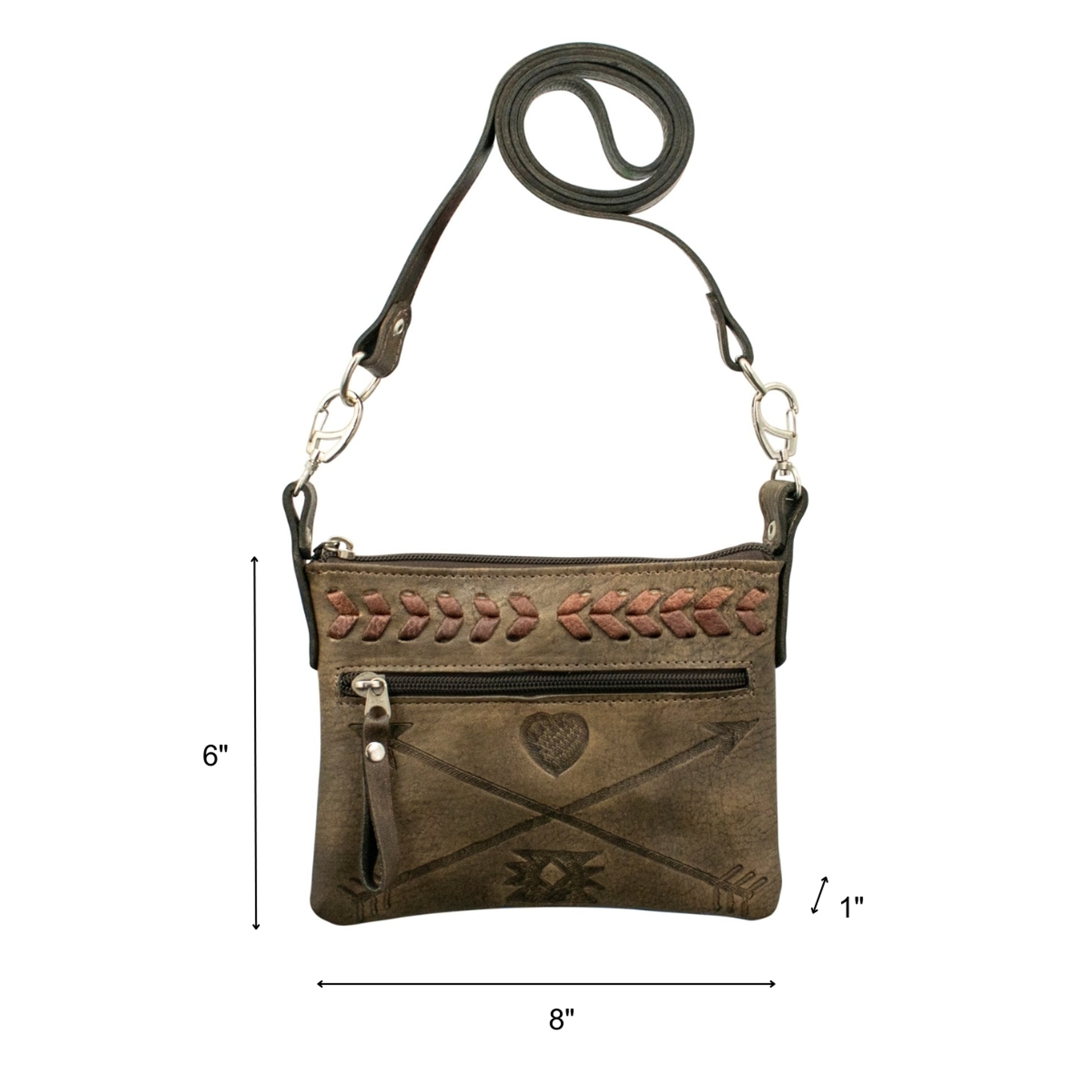 American West Freindship Arrows Crossbody/Hip Bag with Detachable Stap