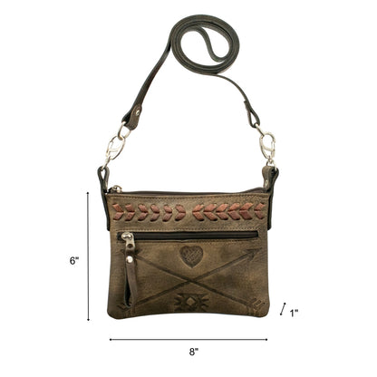 American West Freindship Arrows Crossbody/Hip Bag with Detachable Stap