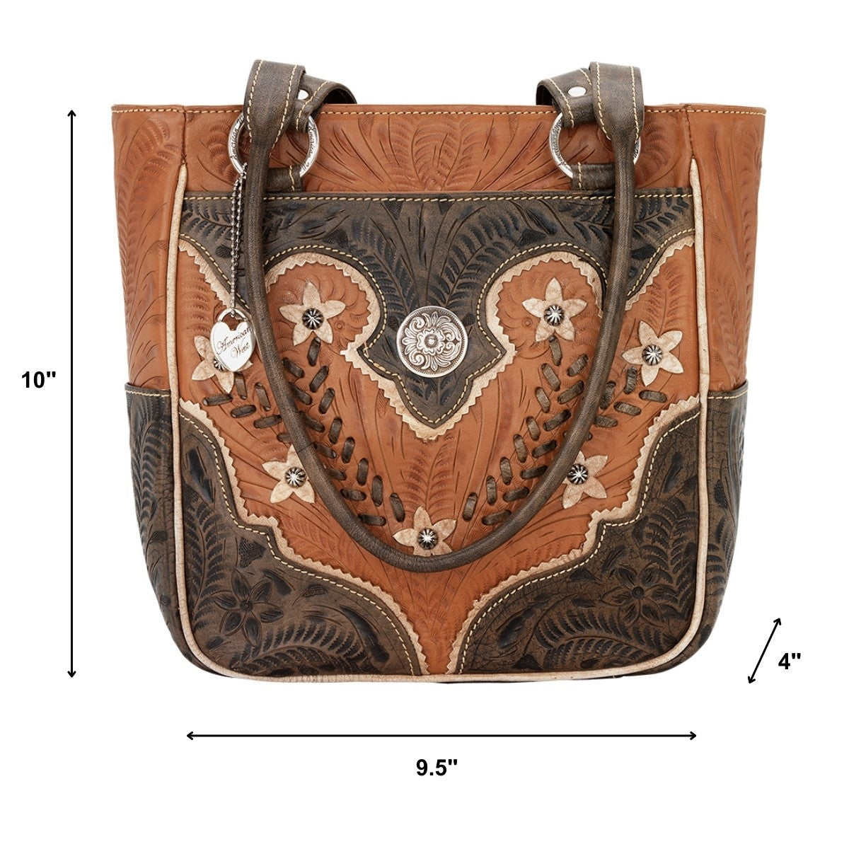 American West Desert Wildflower Zip Top Bucket Tote