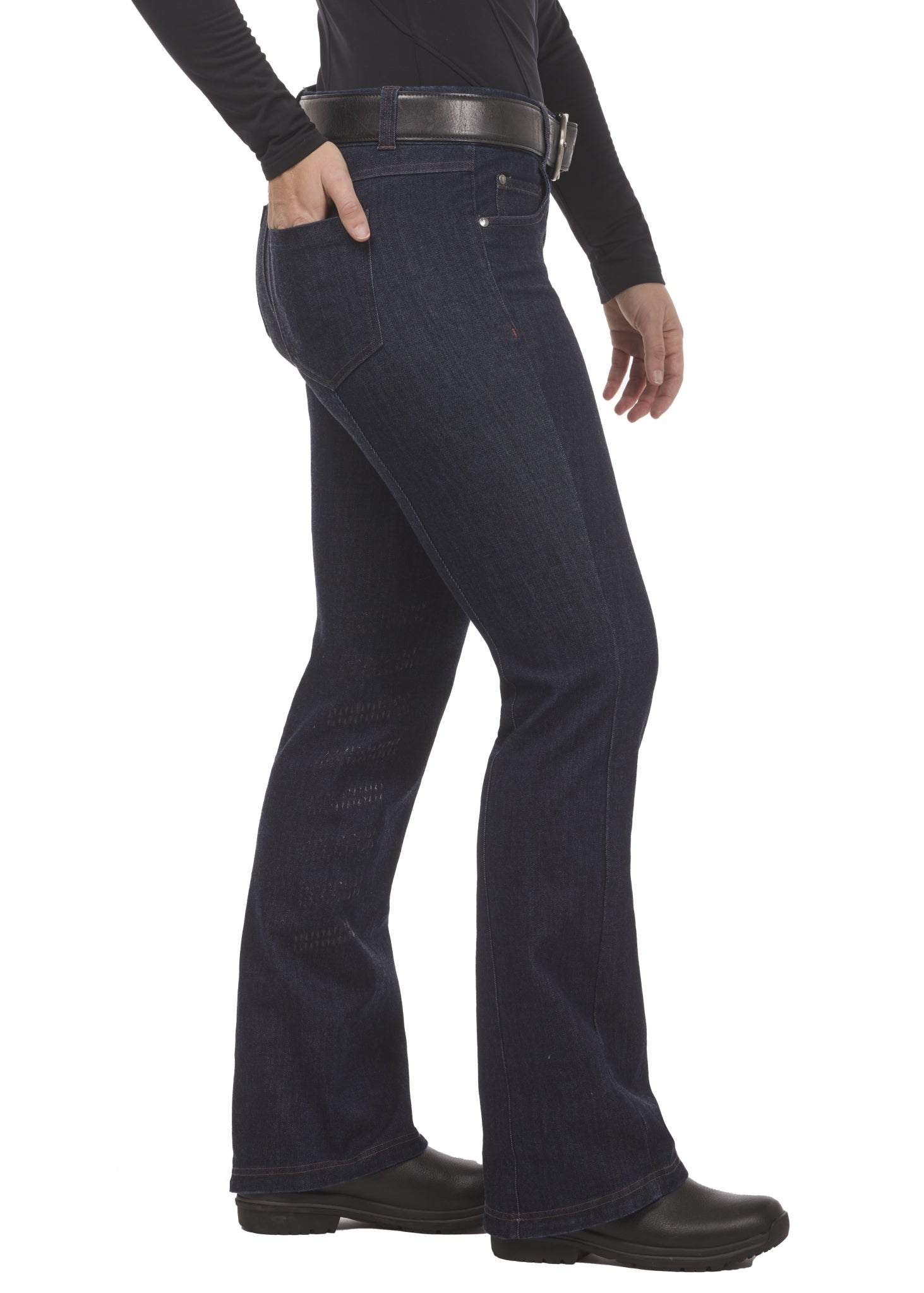 Kerrits Stretch Denim Silicone Knee Patch Bootcut Riding Pants - Regular