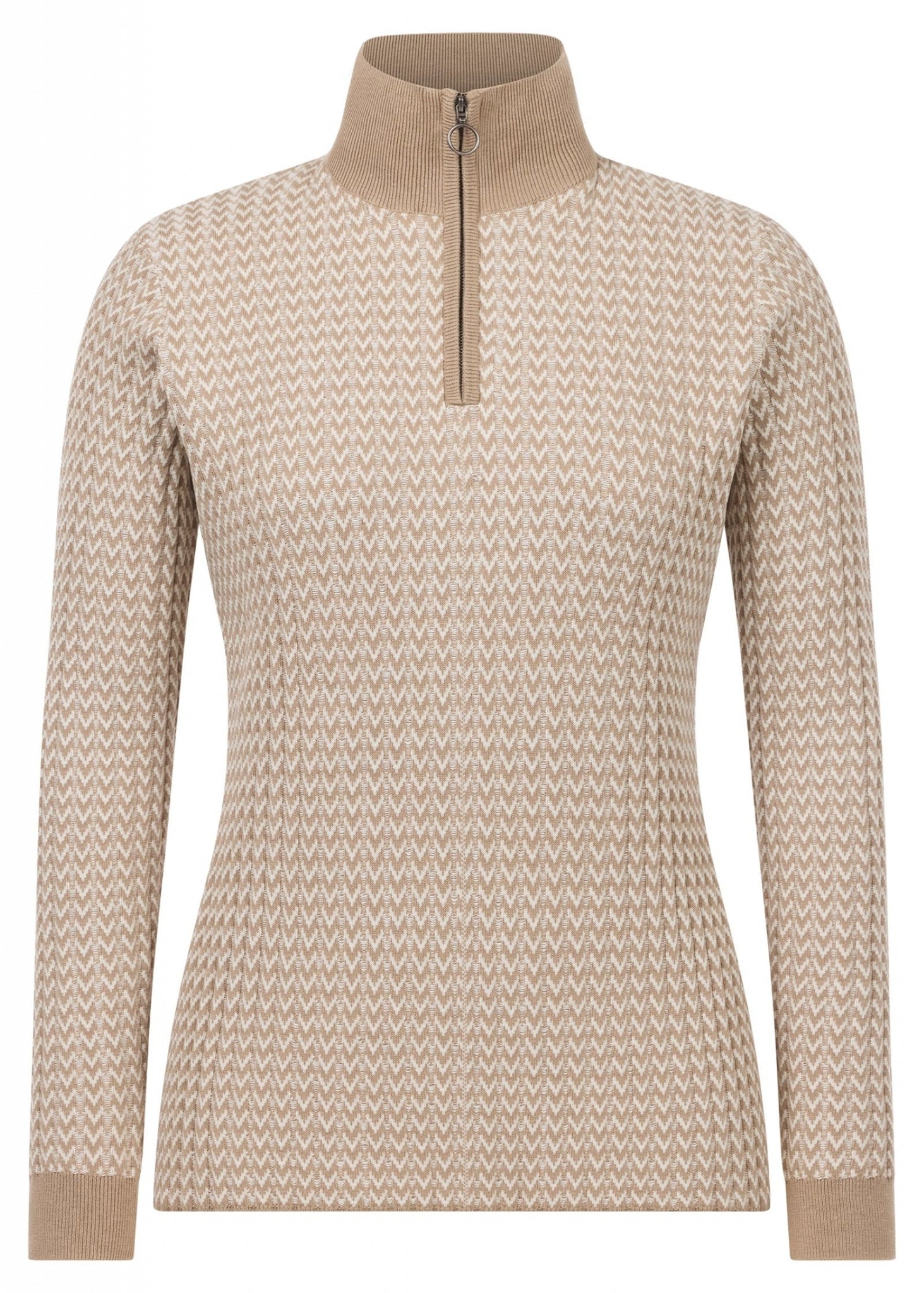 Kerrits Quarter Zip Herringbone Sweater