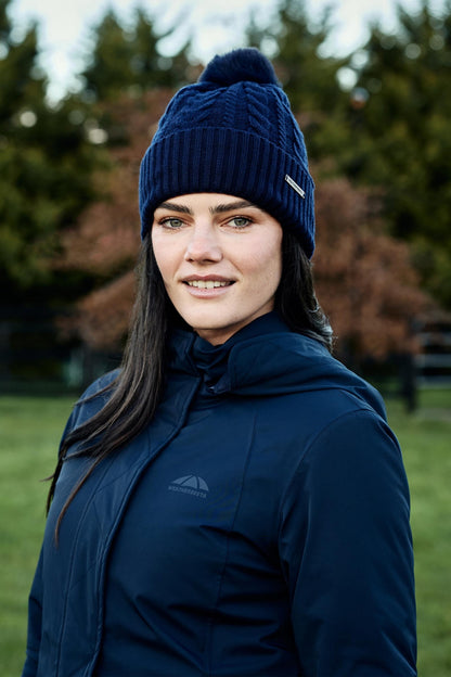 Weatherbeeta Cable Knit Pom Pom Beanie