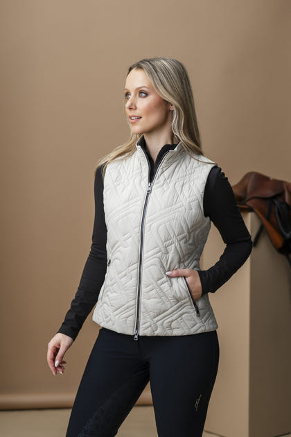AA Ladies Neve Monogram Quilted Gilet