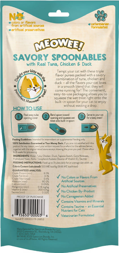 Meowee! Savory Spoonables Squeezable Wet Cat Treat