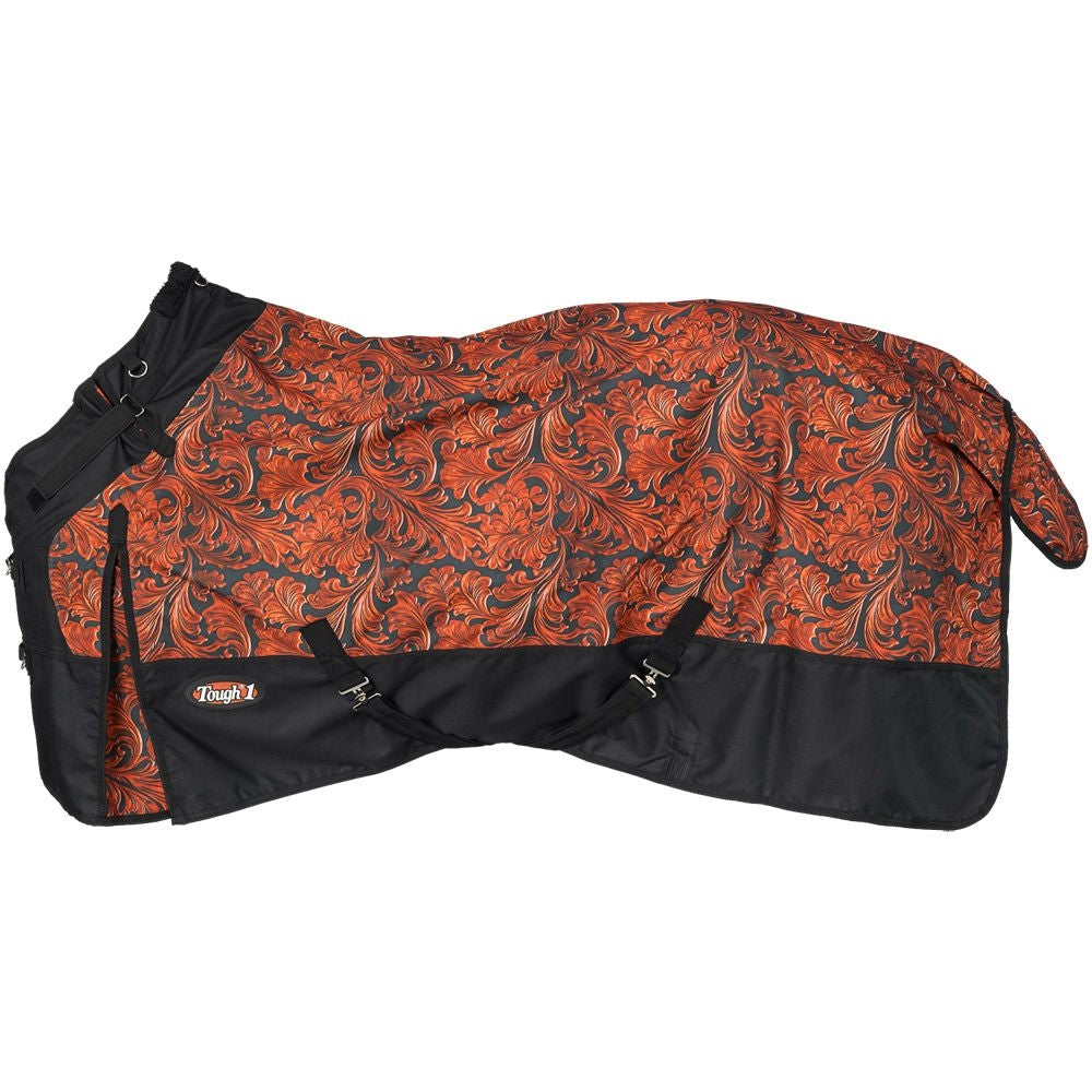 Tough1 1200D Tooled Leather Turnout Blanket with Snuggit 250g