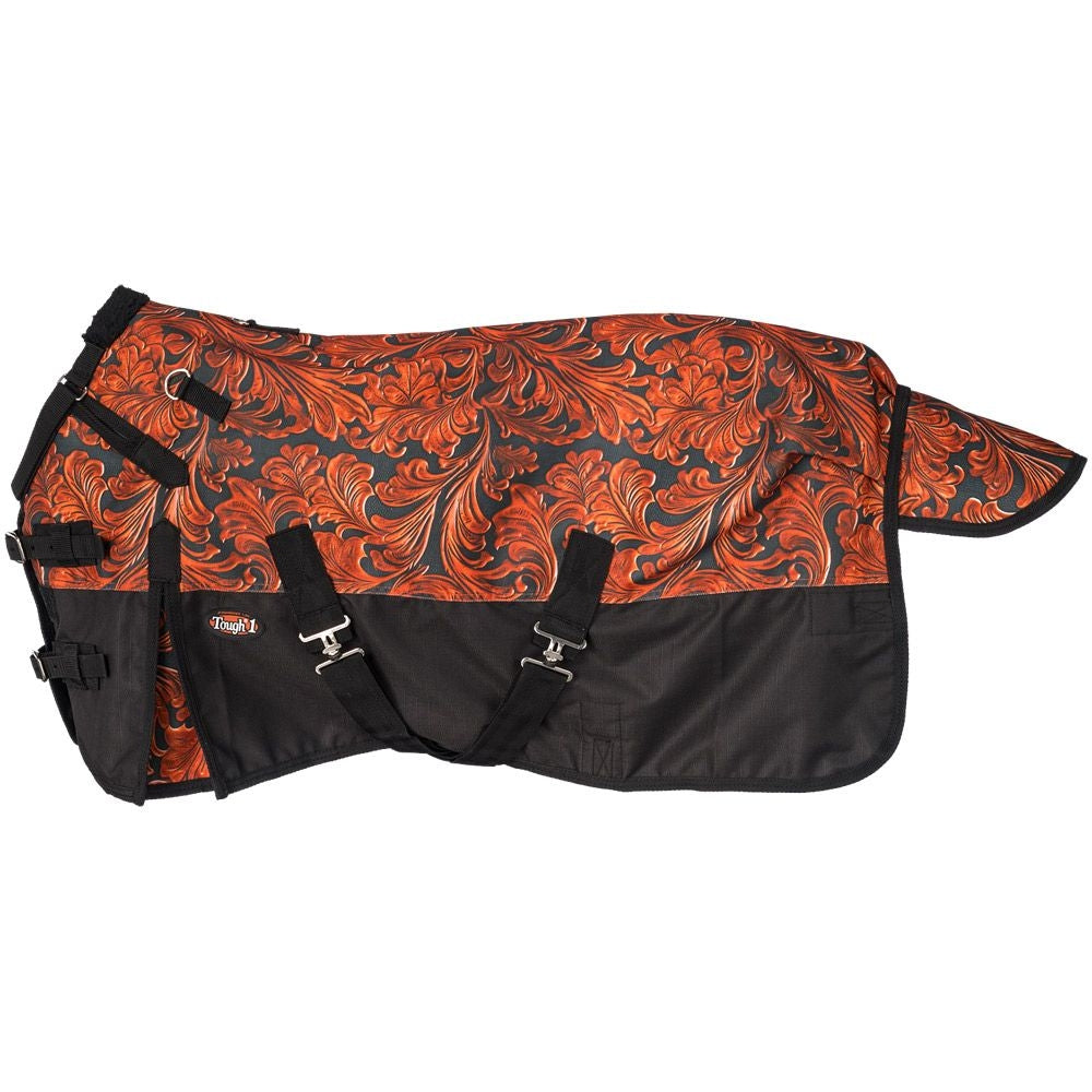 Tough1 1200D Tooled Leather Miniature Turnout Sheet with Snuggit
