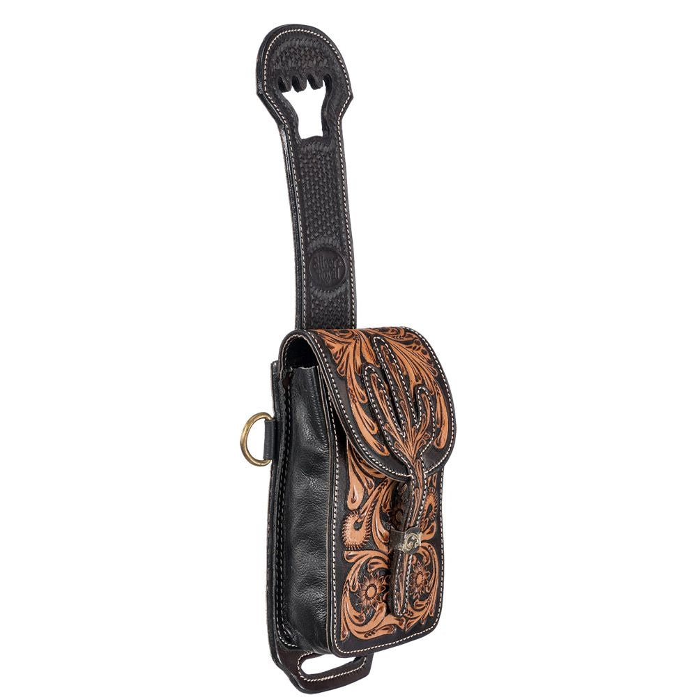 Tough1 Leather Rear Cinch/Horn Bag