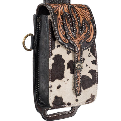 Tough1 Leather Rear Cinch/Horn Bag
