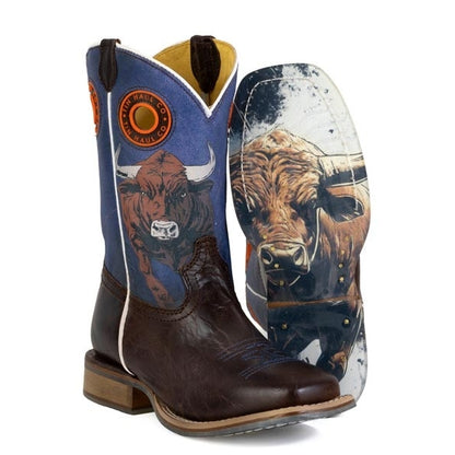 Tin Haul Little Kids Raging Bull Square Toe Boots