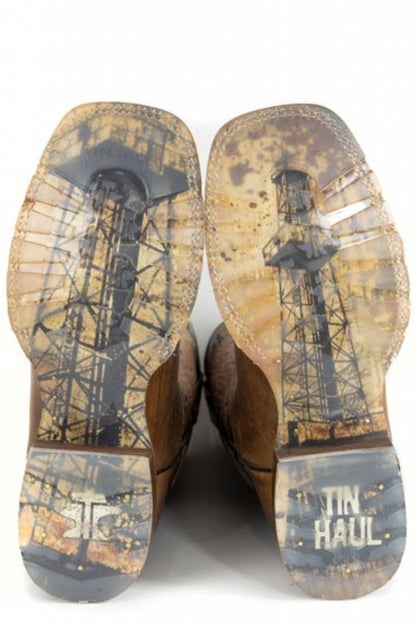 Tin Haul Mens Roughneck Square Toe Boots