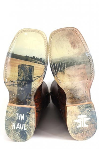 Tin Haul Mens Sharp As Ever Square Toe Boots