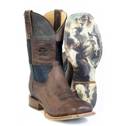 Tin Haul Mens Running Wild Square Toe Boots