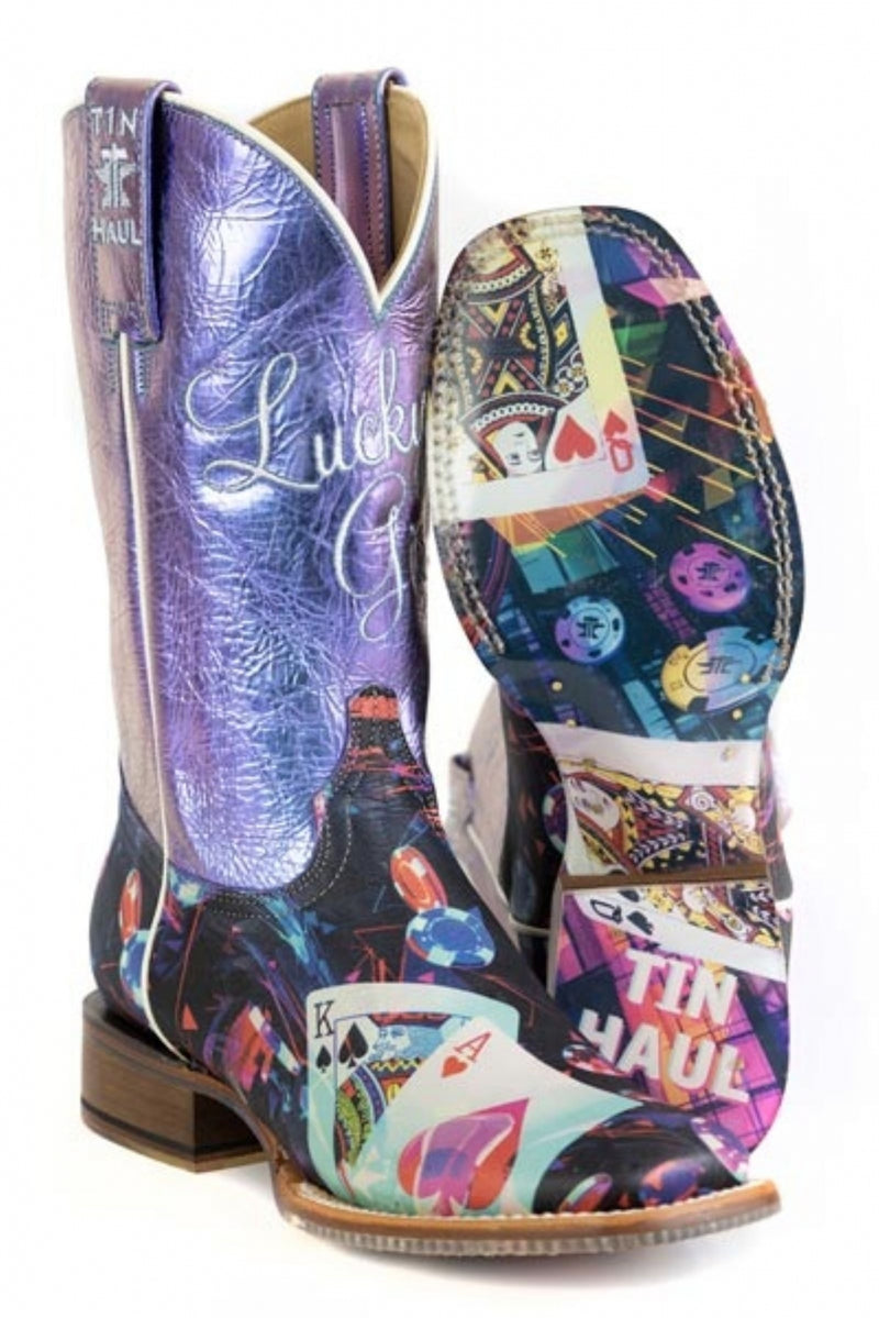 Tin Haul Ladies Lady Luck Square Toe Boots