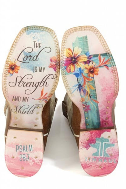 Tin Haul Ladies Love Jesus Square Toe Boots