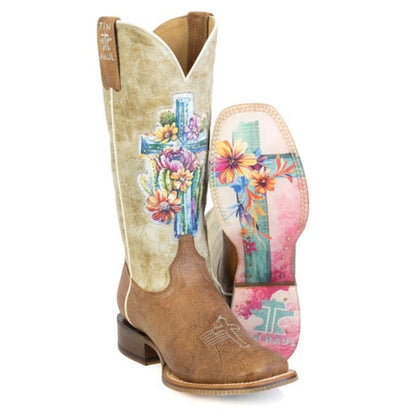 Tin Haul Ladies Love Jesus Square Toe Boots