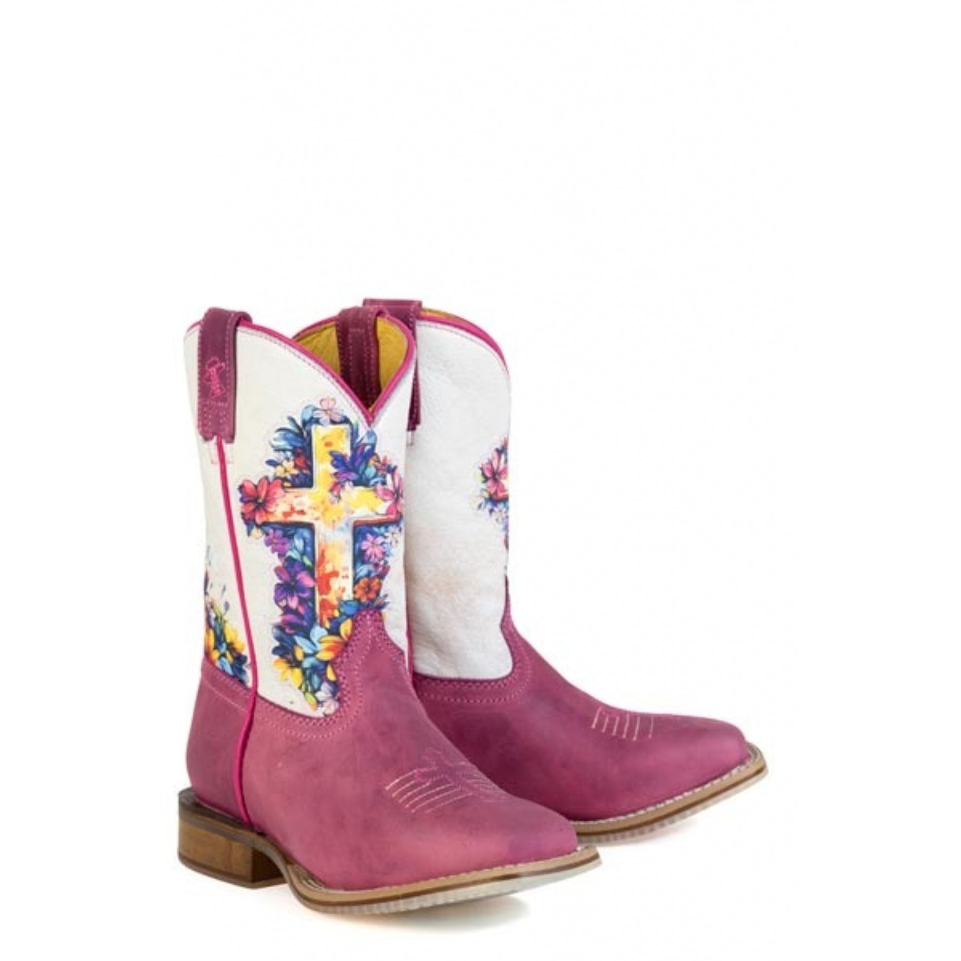 Tin Haul Big Kids Love Jesus Square Toe Bootss