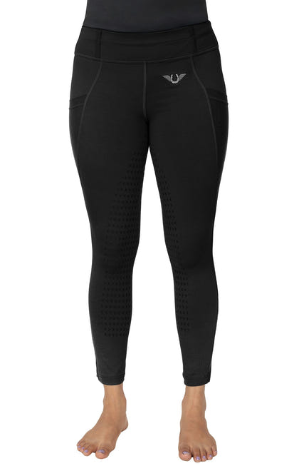 TuffRider Kids Minerva EquiCool Full Seat Tights With Phone Pocket and Loops