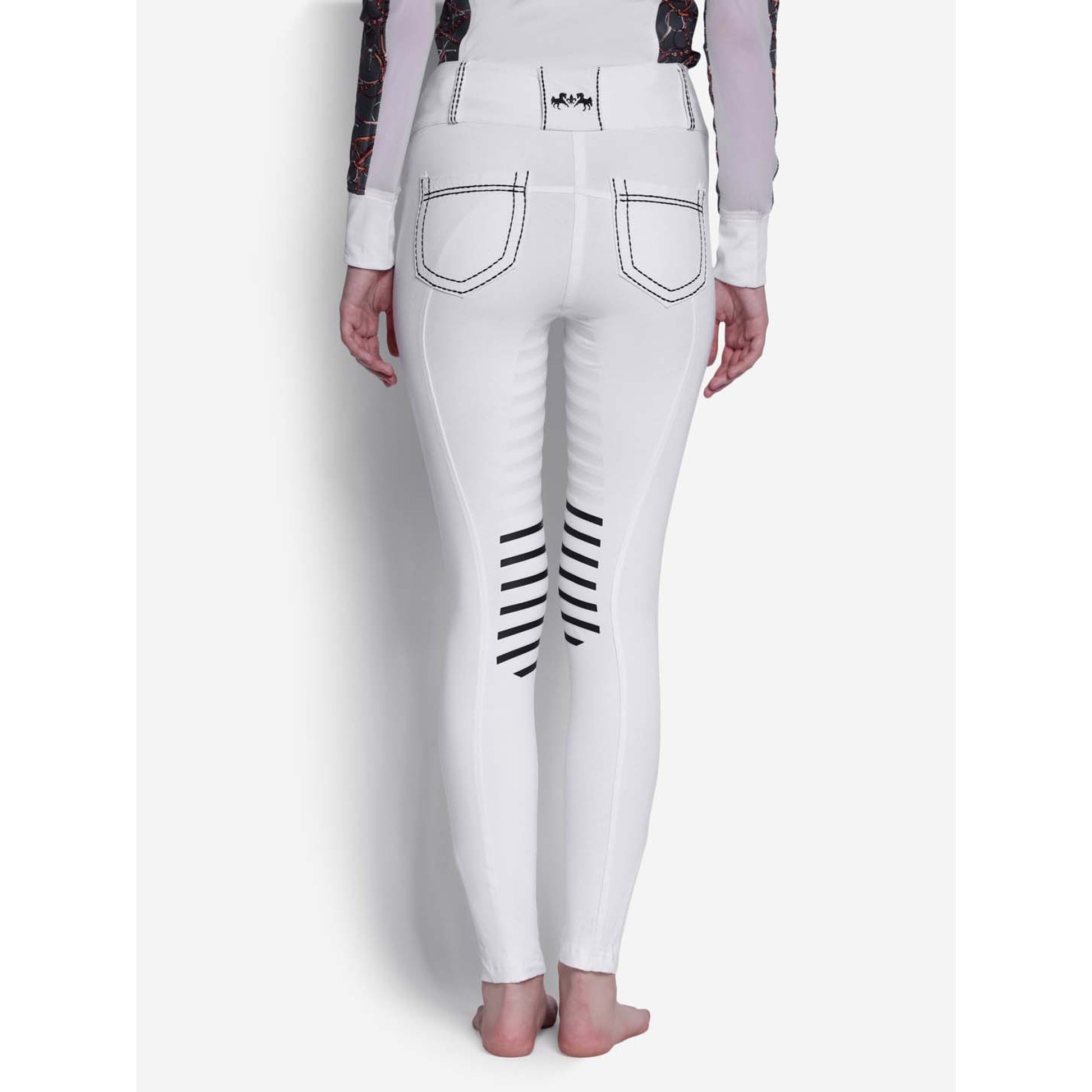 Equine Couture Ladies Saddle Stitch Extended Knee Patch Breeches