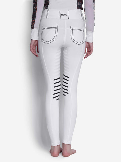 Equine Couture Ladies Saddle Stitch Extended Knee Patch Breeches