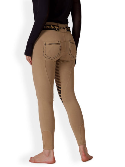 Equine Couture Ladies Saddle Stitch Extended Knee Patch Breeches