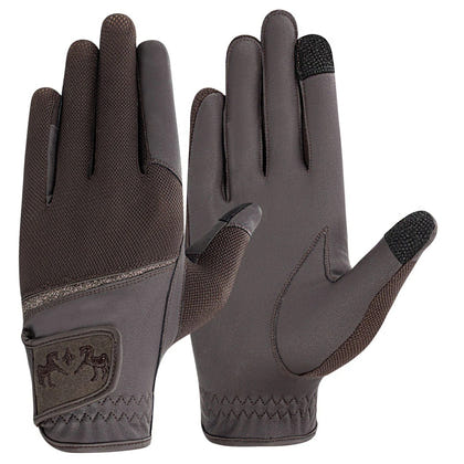Equine Couture Aerocool Touch Screen Riding Gloves with Glitter