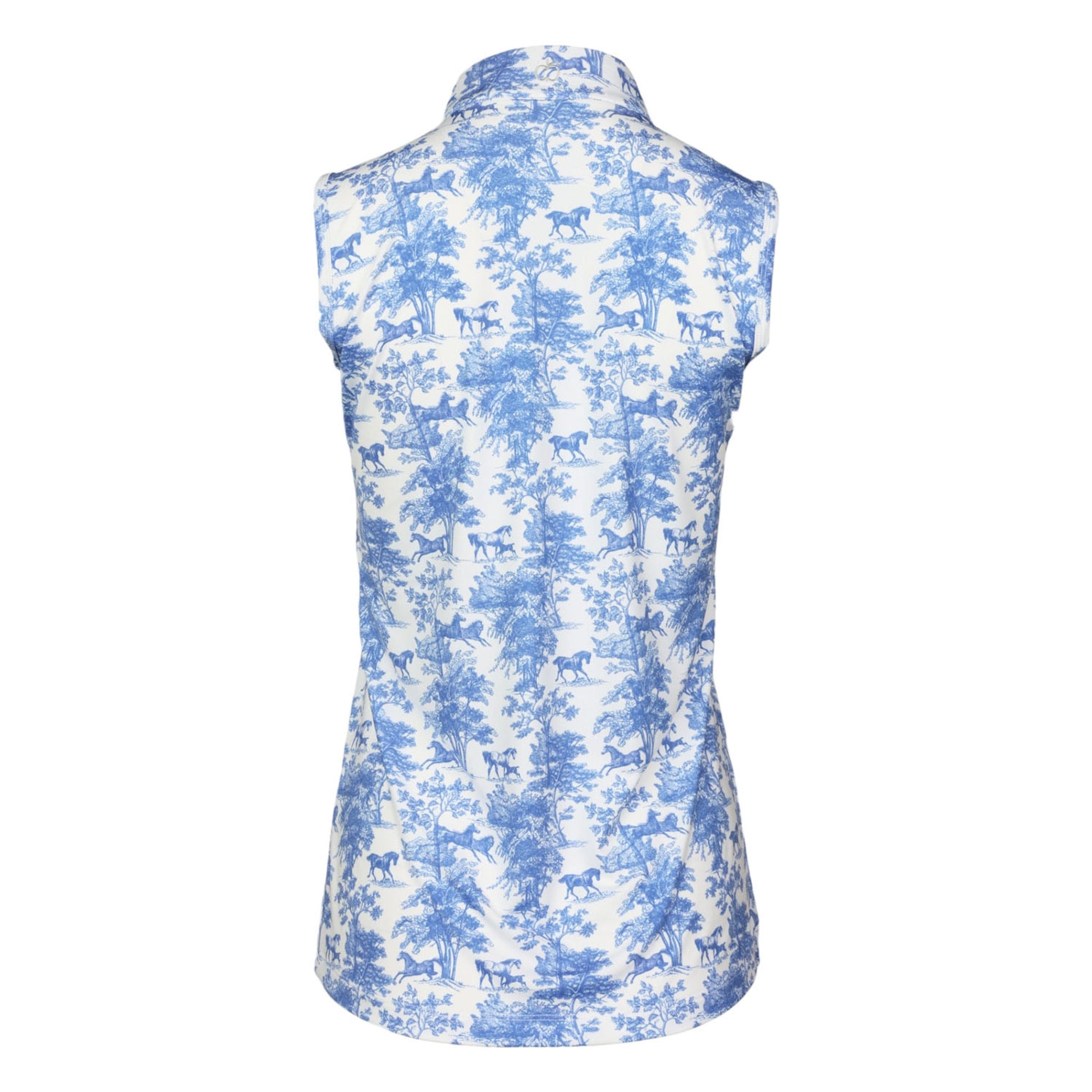 Dapplebay Ladies Equestrian Toile 1/4 Zip Sleeveless Light Riding Top