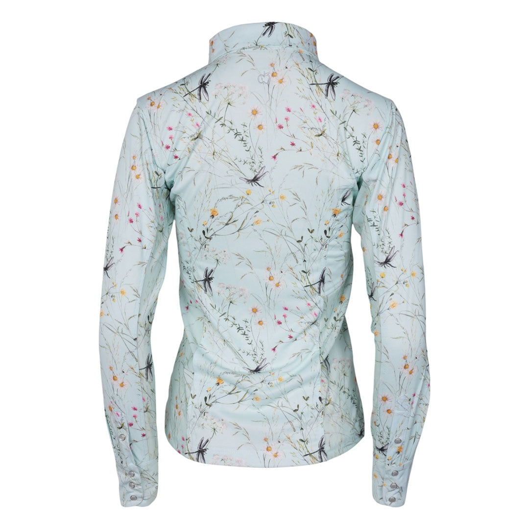 Dapplebay Ladies Dragonfly Meadow Button Down Western Shirt
