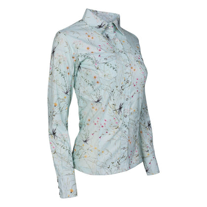 Dapplebay Ladies Dragonfly Meadow Button Down Western Shirt